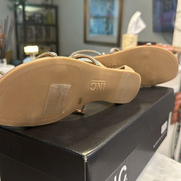 Macy’s New w/Box Gertrude Bling Bow Gladiator Sandals - Picture 12 of 13